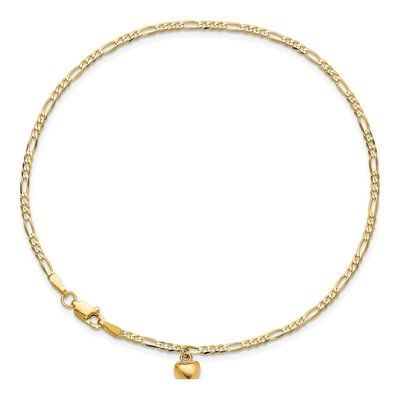 14K Yellow Gold Figaro Anklet – view 5