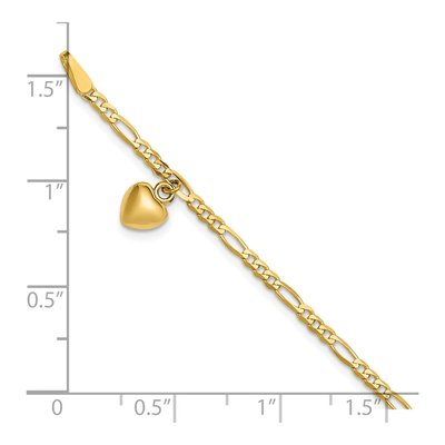 14K Yellow Gold Figaro Anklet – view 6