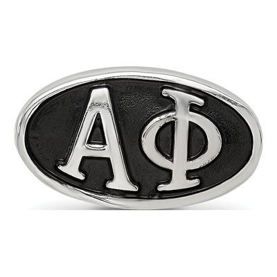Alpha Phi Sterling Silver Sorority Greek Letters Enameled Oval Bead – view 4