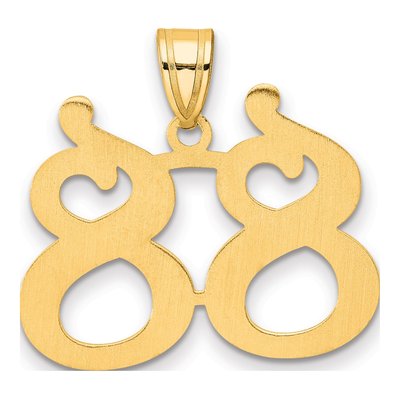 14K Yellow Gold Number 00 Pendant – view 2