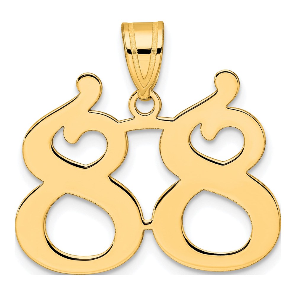 14K Polished Number 00 Pendant