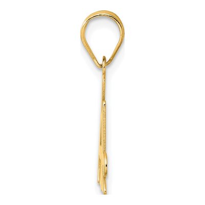 14K Yellow Gold Number 14 Pendant – view 3