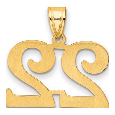 14K Yellow Gold Number 22 Pendant – view 4