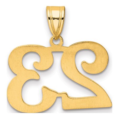 14K Yellow Gold Number 23 Pendant – view 4