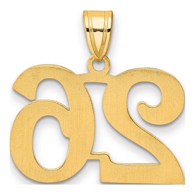 14K Yellow Gold Number 26 Pendant – view 4