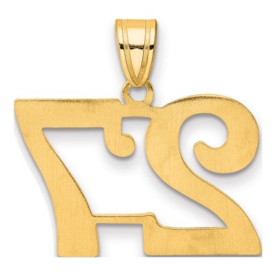14K Yellow Gold Number 27 Pendant – view 4