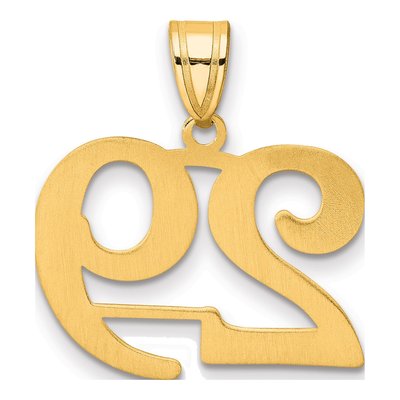 14K Yellow Gold Number 29 Pendant – view 4