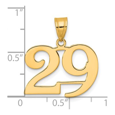14K Yellow Gold Number 29 Pendant – view 5