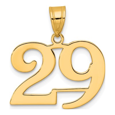 14K Yellow Gold Number 29 Pendant