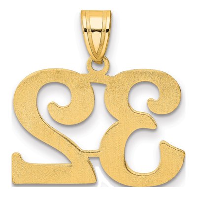 14K Yellow Gold Number 32 Pendant – view 4