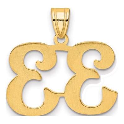 14K Yellow Gold Number 33 Pendant – view 4