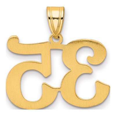 14K Yellow Gold Number 35 Pendant – view 4