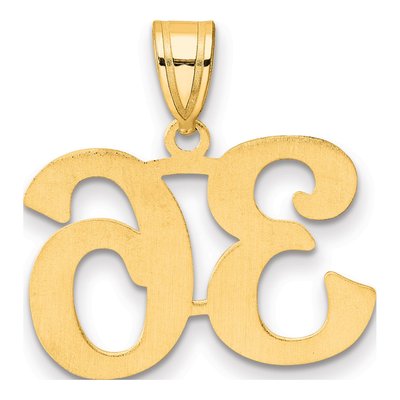 14K Yellow Gold Number 36 Pendant – view 4