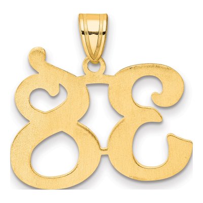 14K Yellow Gold Number 38 Pendant – view 4
