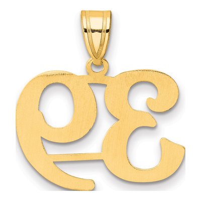 14K Yellow Gold Number 39 Pendant – view 4