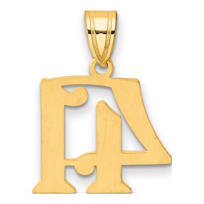14K Yellow Gold Number 41 Pendant – view 4