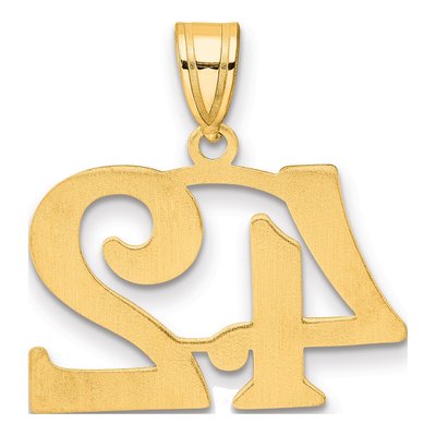 14K Yellow Gold Number 42 Pendant – view 4