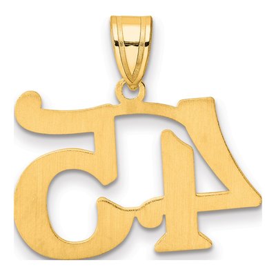 14K Yellow Gold Number 45 Pendant – view 4