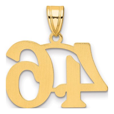 14K Yellow Gold Number 46 Pendant – view 4