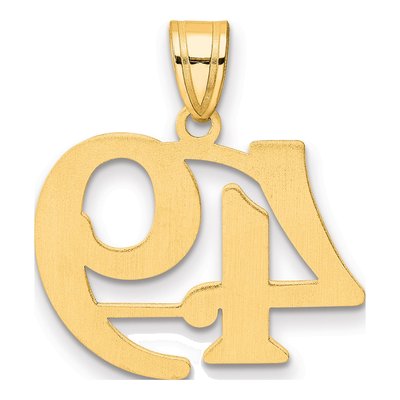 14K Yellow Gold Number 49 Pendant – view 4
