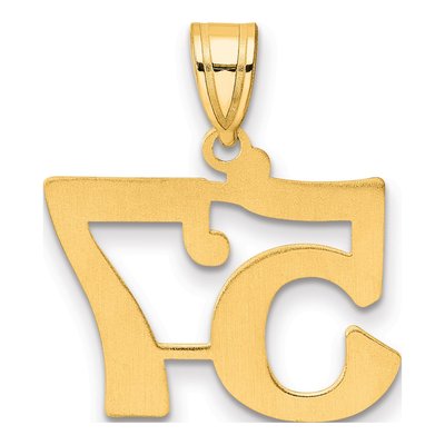 14K Yellow Gold Number 57 Pendant – view 4