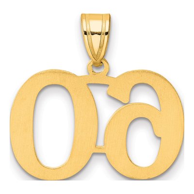 Sterling Silver Number 60 Pendant – view 2