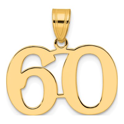 Sterling Silver Number 60 Pendant
