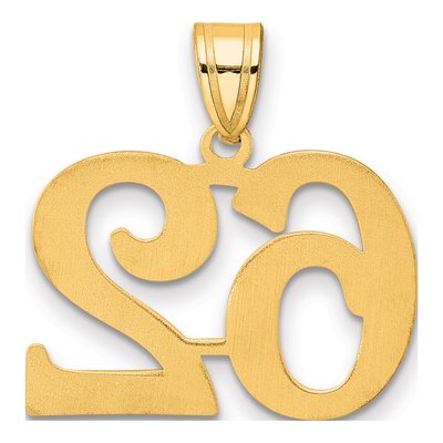14K Yellow Gold Number 62 Pendant – view 4