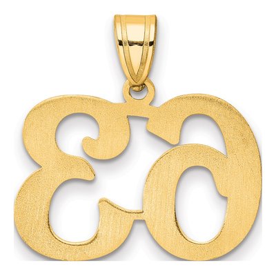 14K Yellow Gold Number 63 Pendant – view 4