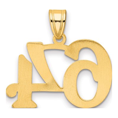 14K Yellow Gold Number 64 Pendant – view 4