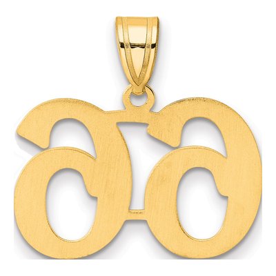 14K Yellow Gold Number 66 Pendant – view 4