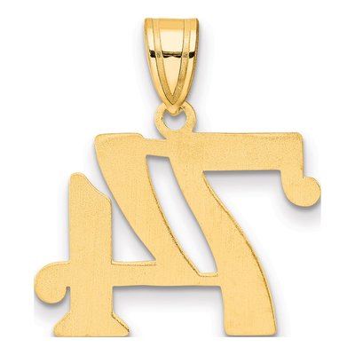 14K Yellow Gold Number 74 Pendant – view 4