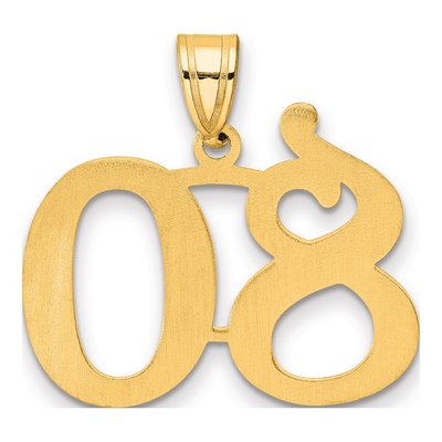 14K Yellow Gold Number 80 Pendant – view 4