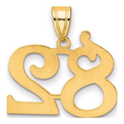 14K Yellow Gold Number 82 Pendant – view 4