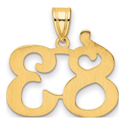 14K Yellow Gold Number 83 Pendant – view 4