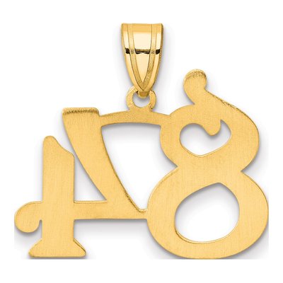 14K Yellow Gold Number 84 Pendant – view 4