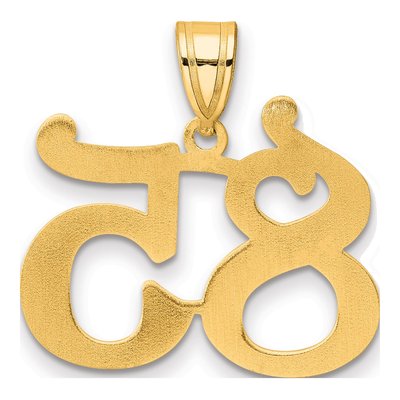 14K Yellow Gold Number 85 Pendant – view 4