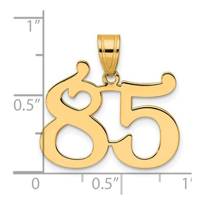 14K Yellow Gold Number 85 Pendant – view 5