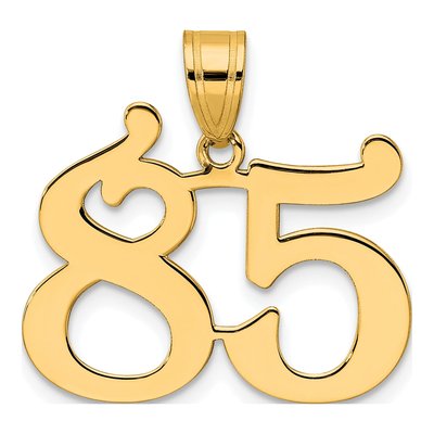 14K Yellow Gold Number 85 Pendant