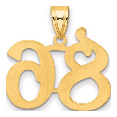14K Yellow Gold Number 86 Pendant – view 4