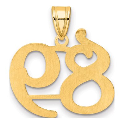 14K Yellow Gold Number 89 Pendant – view 4