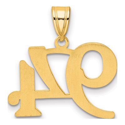 14K Yellow Gold Number 94 Pendant – view 4