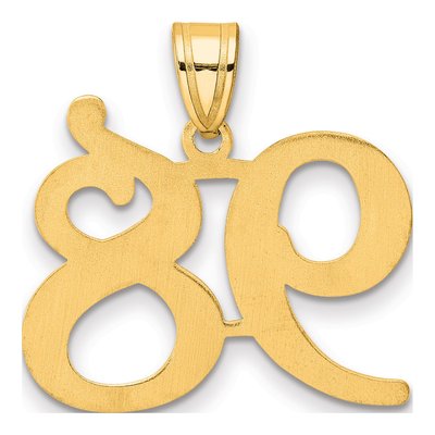 14K Yellow Gold Number 98 Pendant – view 4
