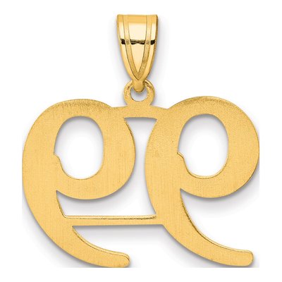 14K Yellow Gold Number 99 Pendant – view 4