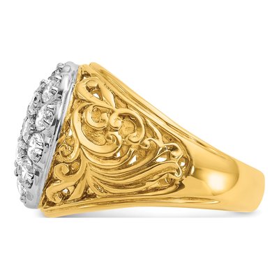 Men's 10K Two-Tone Gold Diamond Ring Mounting – view 4
