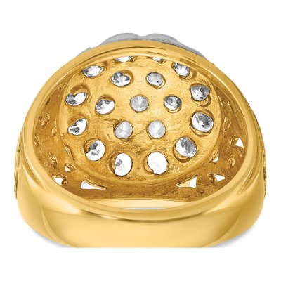 Men's 10K Two-Tone Gold Diamond Ring Mounting – view 6