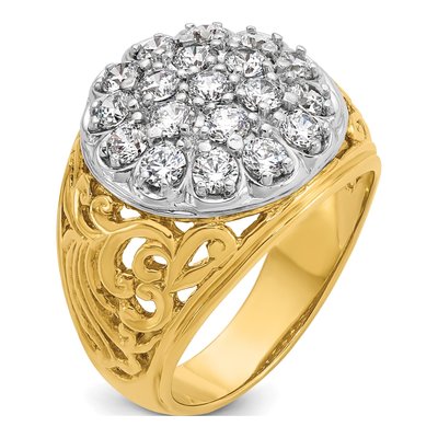 Men's 10K Two-Tone Gold Diamond Ring Mounting – view 7