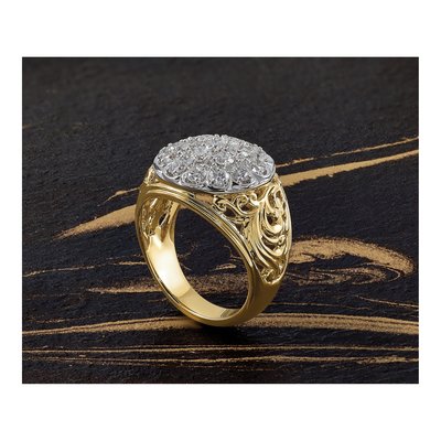 Men's 10K Two-Tone Gold Diamond Ring Mounting – view 8