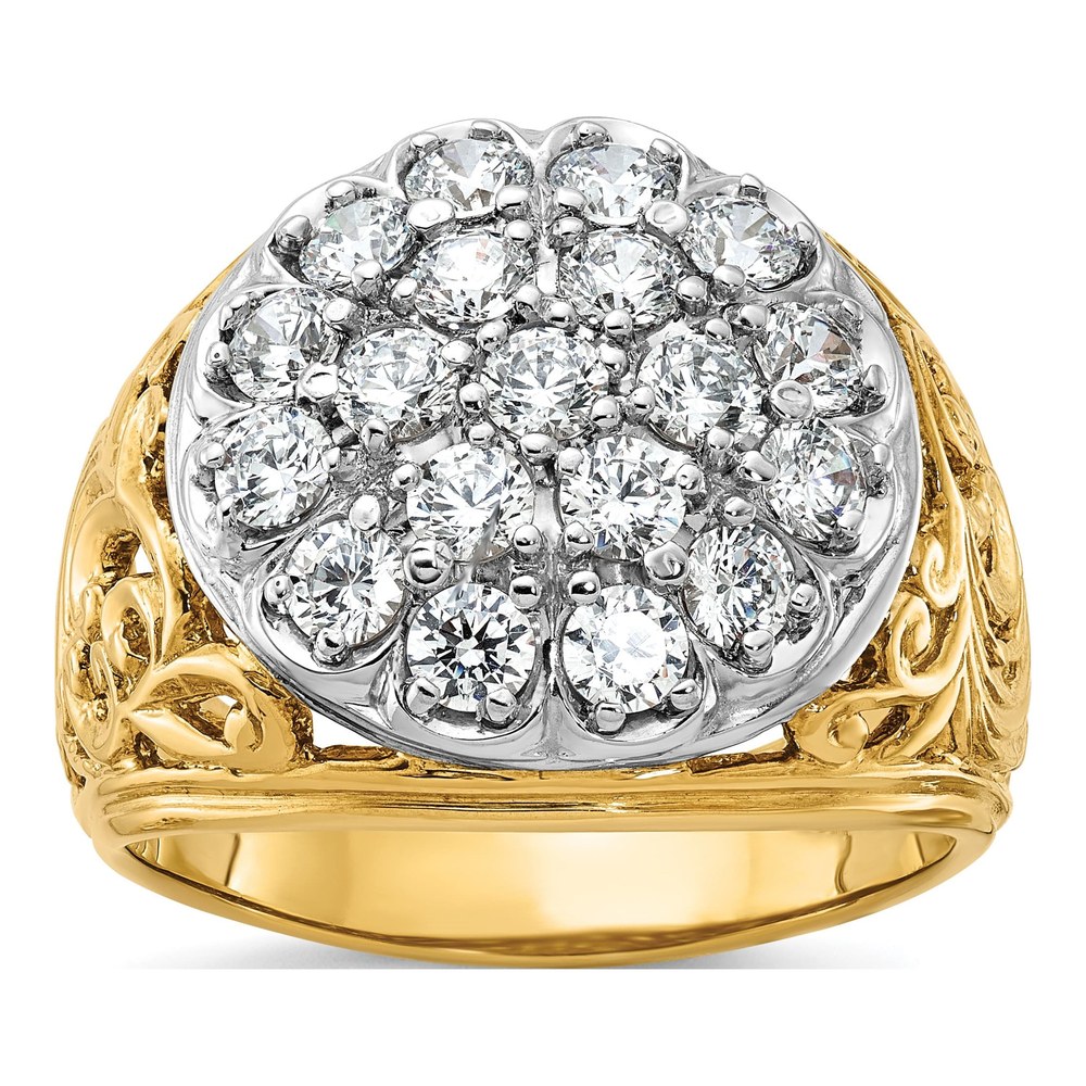 Men's 10K Two-Tone Gold Diamond Ring Mounting