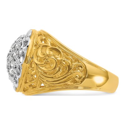 Men's 10K Two-Tone Gold Diamond Ring Mounting – view 5